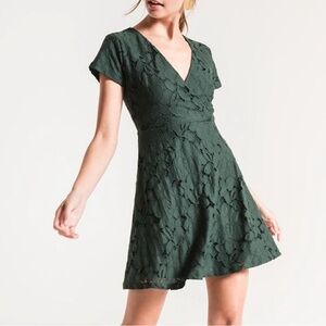 Black Swan Emerald Green Floral Mini